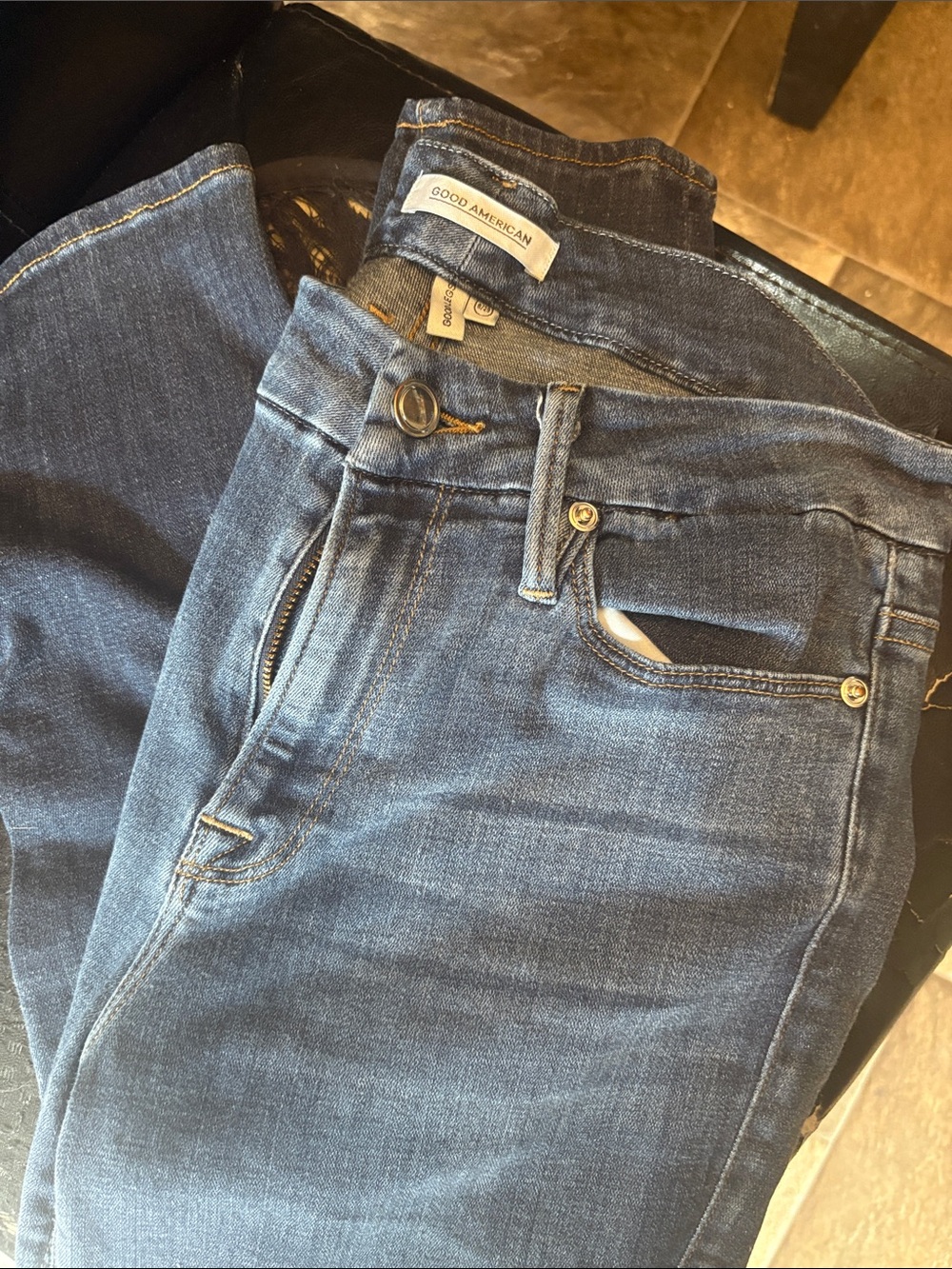 Good American Indigo Blue Stretch Jeans